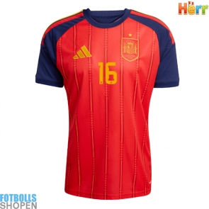 Billiga Spanien Rodri Hernandez #16 Hemmatröja VM 2026 Kortärmad